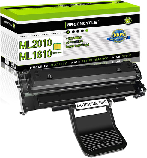 greencycle Black Toner Cartridge Replacement, 1 Pack, Compatible for Samsung ML-2010, ML-1610, ML-1615, ML-2571N Laser