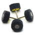 Utoolmart 4Pcs 6mm Shank 2 Inch Dia 800 Grits Cylindrical Head Nylon Fibre Abrasive Flap Wheel Grey