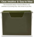 Acrylic File Holder - Clear Hanging File Organizer Box, Modern Acrylic File Folder Organizer, Lucite Hanging File Crate