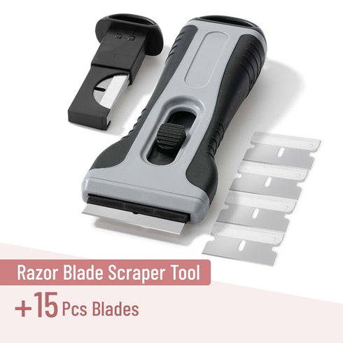 Set 15 Bates- Razor Blade Scraper, Razor Scraper with Extra Blades, Razor Scraper with Built-in Blade Storage Box