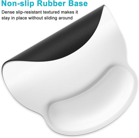Dapesuom Ergonomic Mouse Pad with Wrist Support, Comfortable Memory Foam Wrist Rest for Easy Typing Pain Relief, Cute