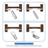 Fuvylonk 108 Closet 4 5mm 1/4inch Pcs Shelf Pins Kit, Metal Nickel Plated Shelf Support Pin, Bookshelf Pegs Cabinet