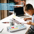 Audio-Visual Direct White Glass Dry Erase Desktop Organizer & Storage Notepad, Whiteboard