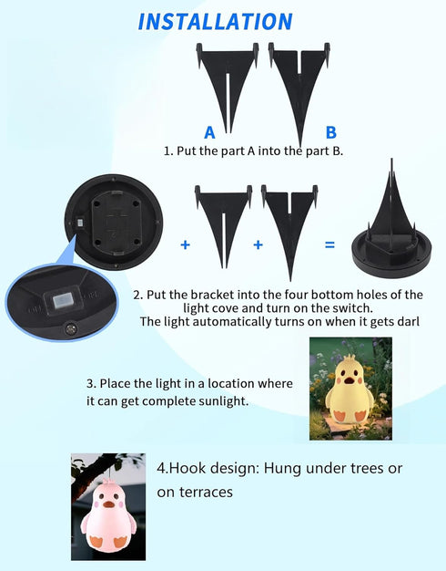 Generic IP65 Solar Penguin Light, Rechargeable Globe Color Changing Solar Globe Lamp Waterproof Outdoor Garden RGB Warm