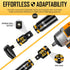 8-Piece Set, 1/4, 3/8, 1/2", 3/4", BOEN Impact Socket Adapter & Reducer Cr-Mo Steel Impact Driver & Wrench Conversion