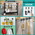 DIYMAG 8 Pack Black Magnetic Hooks, 110LBS Heavy Duty Strong Magnet Hooks with Metal Hanger for Home Kitchen Office