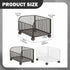 FJMQHU Rolling File Folder Cart,Mobile Utility Cart Under Desk Storage Organizer for Toy, Black Single