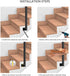 PAUANI Children(Black,35cm/13.7in) U-Shaped Side Mount Railing - Indoor Metal Stair Handrail, Safety Non-Slip Deck