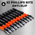 10-Pack Phillips Bits #2 Impact Magnetic, 2-Inch Long PH2 Bits, Premium S2 Alloy Steel Drill Bits