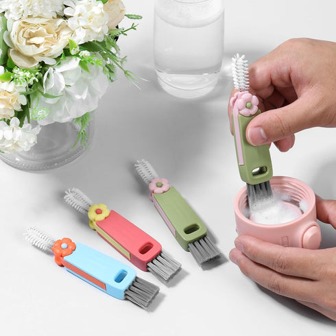 BXUYAOXMC 12 Pack 3 1 180 in Cup Lid Cleaning Brush, Rotatable Bottle Brush Gap Cleaner, Multifunctional Hangable