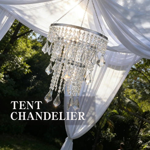 Acrylic Chandeliers Lampshade - Mini Beaded Light Fixture - Crystal Pendant Ceiling Light Shade
