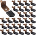 Biaungdo 30 Pcs Shelf Support Pegs, 1/4 Inch L-Shaped Clips with Rubber Sleeve,