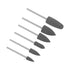 uxcell Mounted Grinding Bits Grinder Heads: Different Head Shapes Silicone Polishing Wheels, Dark Gray 6pcs