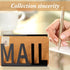 Desktop Mail Letter Holder, 3 Pieces Black Bills Organizer, Modern Cutout Envelope Design for Home Office
