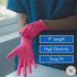 200/Box, Henry Schein Criterion Nitrile Exam Gloves, Magenta Pink, Latex-Free, Powder-Free, Soothing Formula