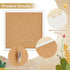 BENECREAT Pin Board Square Cork Board, 0.8inch Thick Wall Mounted for Brooch Storage, Office Home Decor