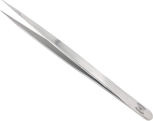 High Precision Stainless Steel Lab Tweezers/Forceps with Straight Slender Fine Point