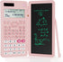 Scientific Calculator Pink Rechargeable ROATEE 991ES MAX Finance Desk Calculator with Writing Tablet for Students.