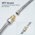 Water Hose G 3/8 Male to G 1/2 Male Reducer Adapter, 2 Pieces, Brass Compression Fitting
