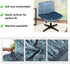 WYLEBER Armless Armless Office Desk Slipcover,Criss Cross Chair Cover,Removable Washable Office Wide Seat Chair Covers
