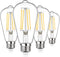 MAXvolador Dimmable Vintage LED Edison Bulb, 60W Equivalent, 6W 850 Lumens, Antique ST58 E26 Base, Pack of 4