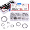 Hilitchi 300-Pcs 304 Stainless Steel Internal Tooth Star Lock Washers Assortment Set - 8 Sizes Included: M2 M3 M4 M5 M6
