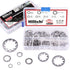 Hilitchi 300-Pcs 304 Stainless Steel Internal Tooth Star Lock Washers Assortment Set - 8 Sizes Included: M2 M3 M4 M5 M6