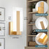 JERANDO 8W 6000K Modern LED Wall Sconces, Indoor Acrylic Wall Mounted Lighting Fixture, Cool White Hardwired LED Wall