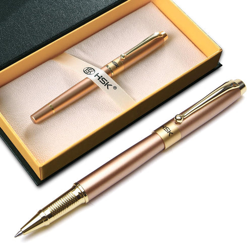 HSK Luxury Ballpoint Pen Gift Set, Black Refill, 0.5mm Line Width, Classy Gift Box for Men & Women