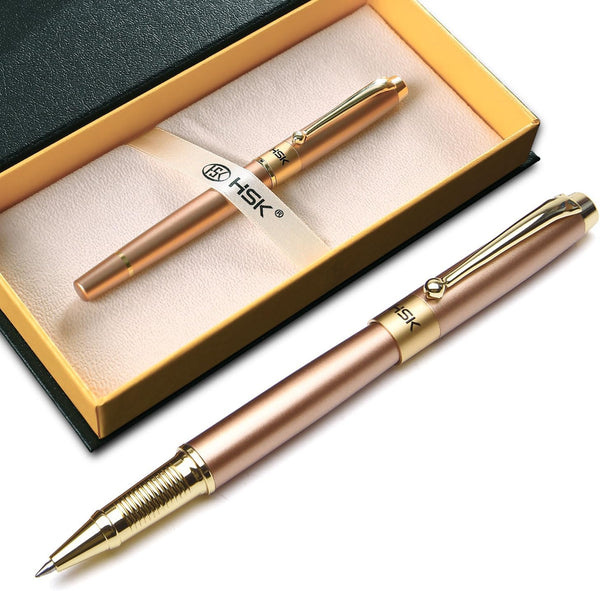 HSK Luxury Ballpoint Pen Gift Set, Black Refill, 0.5mm Line Width, Classy Gift Box for Men & Women