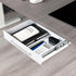 VIVO 13 Inch Under Desk Mounted Sliding Pull-out Drawer, Storage Organizer for Office Desk, Sit Stand Workstation, White