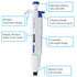 1-5ml Manual Adjustable Single Channel Pipettor, High Accurate Lab Micropipette 1000-5000ul for Laboratory Use
