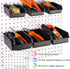 12 Pieces Pegboard Bins Kit, 3.5'' 5.5'' Plastic Storage Bins with Hooks for Organizing Hardware, Garage