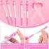 Teling 100 Pcs Breast Cancer Awareness Pink Ribbon Retractable Pens, Bulk Gel Ballpoint Pens for Women, Office Supplies