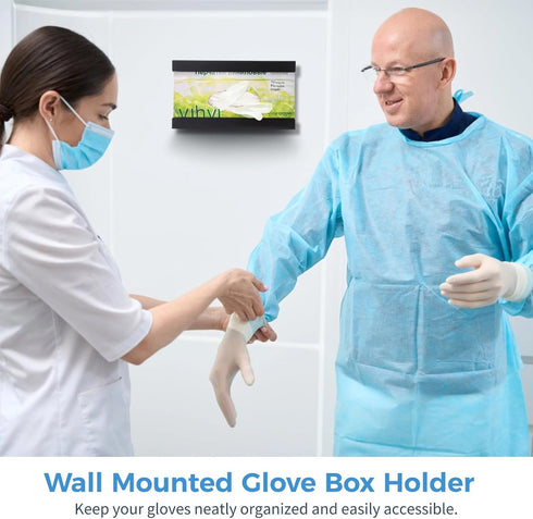 2 Pcs Magnetic Glove Box Holder - Wall Mounted Magnetic Glove Dispenser,Black Towels Wipes Paper Tissue Glove Box