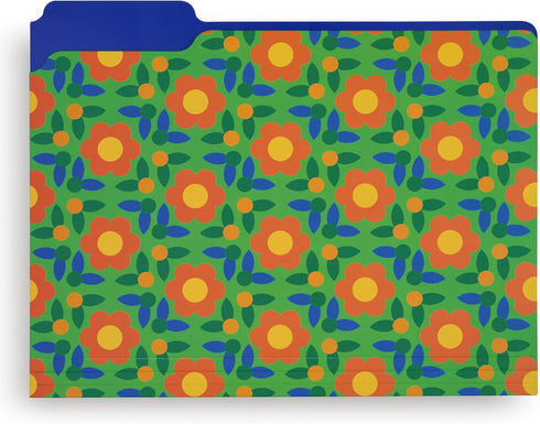 ban.do Thick Sturdy File Folders, Set of 6 Decorative File Folders with Tabs and Sticker Labels, Assorted Quotes