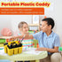 6 Pack 4 6 ALINK Classroom Caddy Storage Basket with Handle, Plastic Arts Office Crafts Caddy Compartments for Kids