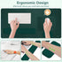 MOSISO Large Gaming Mouse Pad & Massage Keyboard Wrist Rest Set, Ergonomic Non-Slip Base for Home Office, Peacock Green