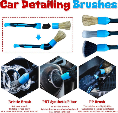 TAILIKANG 22Pcs Set Spray Bottle Holders for Car Detailing, Heavy-Duty Wall Mounted Steel Rack with Clips Hooks