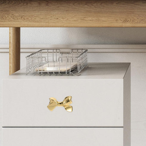 50x31x25mm Brass Bowknot Drawer Handle Cabinet Knob, Metal Pull for Cupboard, Wardrobe, Shoe Cabinet and Bedside Table