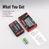HT812A Ethernet Cable Tester with RJ45 RJ11 Port, Fast/Slow Gear, 60V Continuity Test for CAT5/CAT6