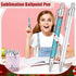 Yexiya 30 Pcs Sublimation Blank Heat Transfer Ballpoint Pens with Customized Clip - White Aluminum School Supplies