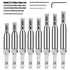 COMOWARE 17pcs VIX Bits Self Centering Drill Bit Set, 1/4" Hex Shank for Woodworking Window Door Hinge