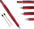 Useful Gadgets Business Gift, 6 in 1 Silver Tool Pen with Ruler, Level Gauge, Ballpoint Pen, Stylus, 2 Screw Drivers