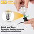 Adirxon 50-Pack G40 Bulbs 0.6W E12 2700K Bulbs Commercial LED Replacement Light Bulk Shatterproof Base Warm White