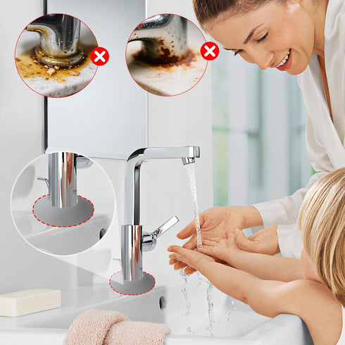 WSIWZAI 4PCS Small Sink Faucet Splash Handle Drip Guard Mat Silicone Pad Protectors Behind Draining for Kitchen