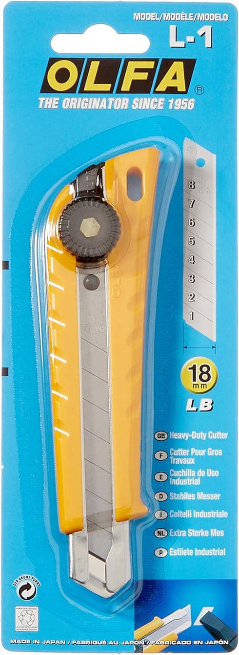 OLFA Heavy-Duty 18mm Ratchet-Lock Utility Knife (L-1)