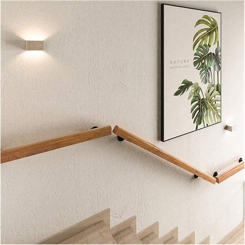 ALDEPO 1Ft-20Ft/17Ft/510Cm 1ft/30cm Grab Bars Non-Slip Wood Handrails, Pine Handrails Complete Kit, Barrier-Free