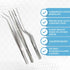 6" (15.2 cm), (6" Set 3pcs) Lab Tweezers High Precision Forceps, Fine Strong Point tweezers, Stainless Steel