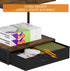 VYUOL Printer Stand with Storage for Desk, with Fabric Drawer Desktop Printer Stand Shelf Organzier for Home Office